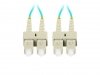Lanberg Patchcord światłowodowy Mm Sc/Upc-Sc/Upc Duplex 3.0mm 2m Aqua